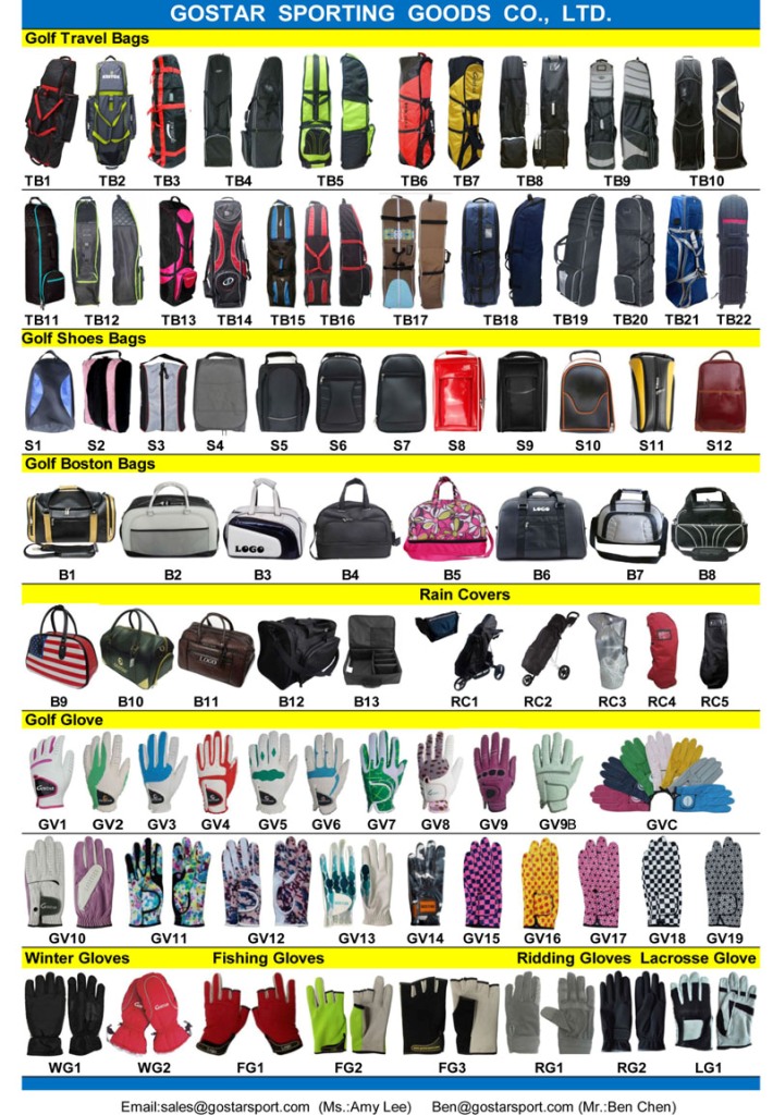 golf glove,winter glove,fishing glove,riding glove,boston bag,golf travel bag