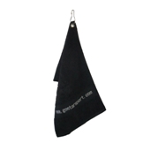 Black golf towel